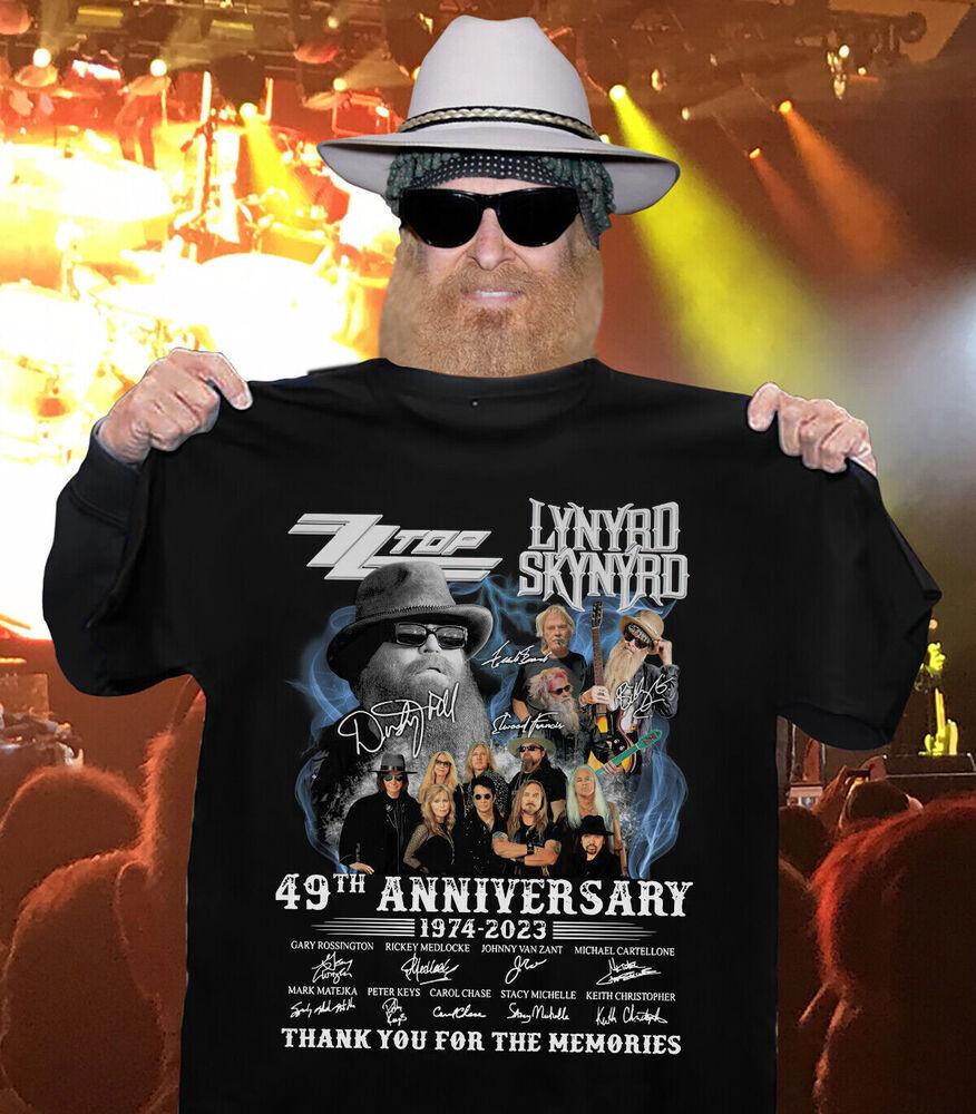 The Sharp Dressed Simple Man Tour Zz Top Lynyrd Skynyrd Signatures 2023 Shirt Unisex T-Shirt XXXXL
