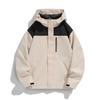 Printed Color-blocking Jacket for Men and Women The Same Style Spring and Autumn Trendy Waterproof Hooded Loose Couple Jacket for Men