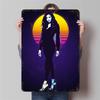 Vintage Neon Style Beauty Silhouette Metal Wall Art Creative Home Bar Decorative Painting Hanging Ornament