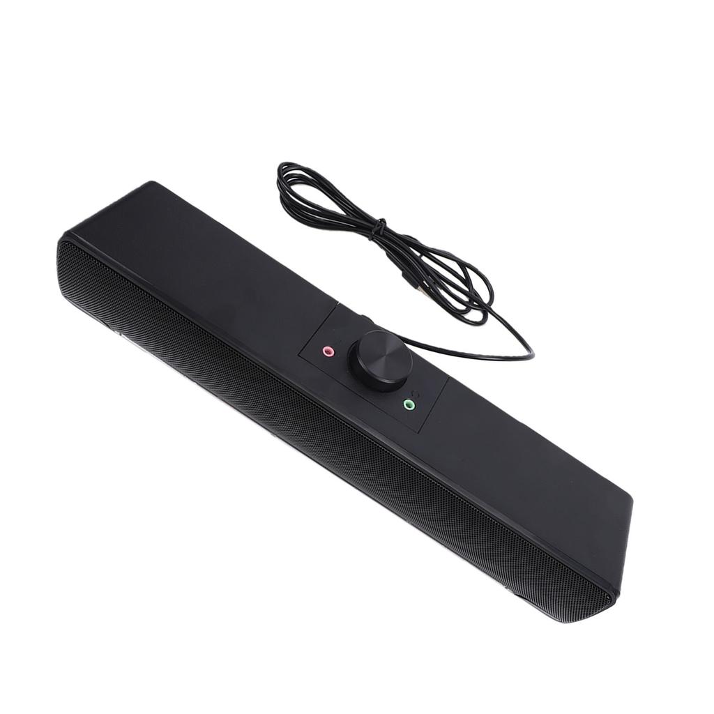 Computer Speaker Bluetooth 5.0 USB Powered HiFi Stereo Desktop Speaker with Dynamic RGB Lighting Rotary Knob Volume