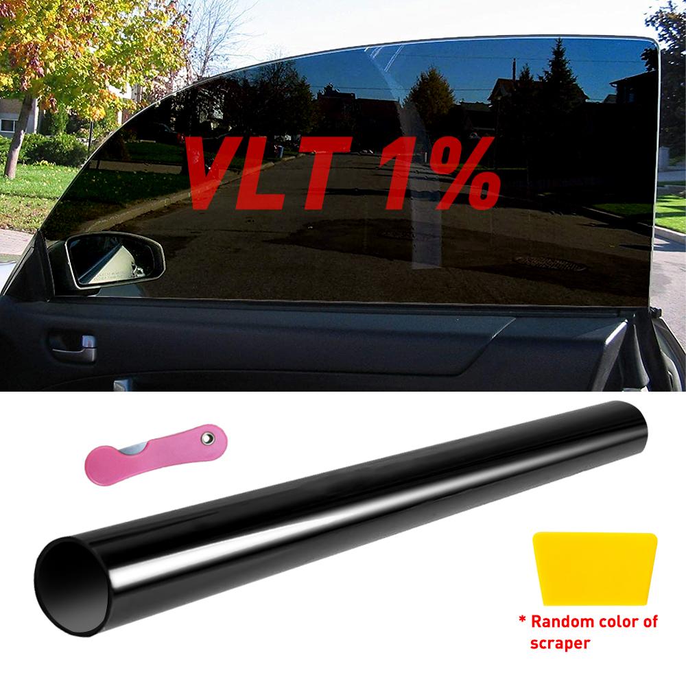 1Pcs 3M Uncut Roll Window Tint Film Black 70% 5% 20% VLT Fit For Car Front Rear Windshields Windows Sunroof 1% 25% Transmittance