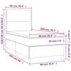 Box Spring Bed with Mattress & LED Lighting Dark Green 90 X 200 Cm Velvet