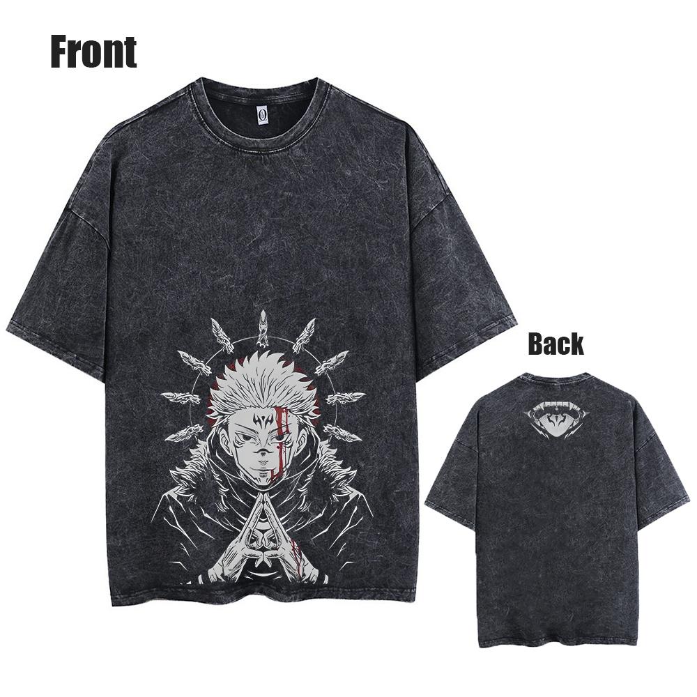 

Аниме Магическая битва Уличная одежда Харадзюку Футболка с принтом Футболка Мужская Летняя Футболка с коротким рукавом Хлопок Свободные топы Футболки M