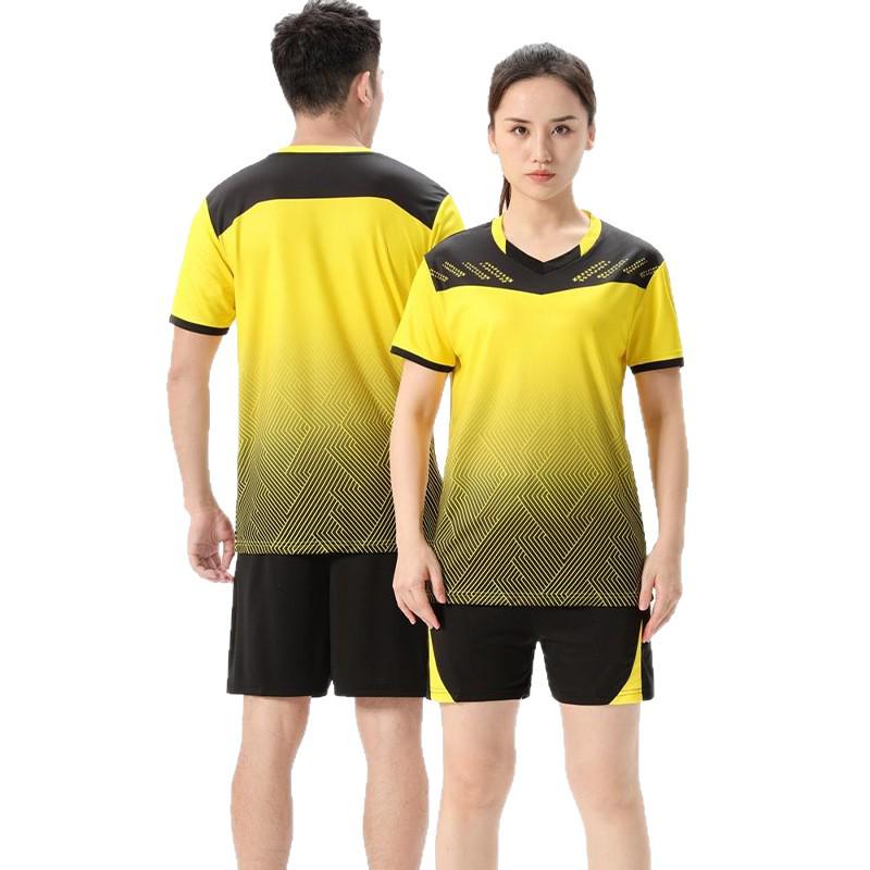 Unisex Volleyball Team Uniform Set - Short Sleeve Jersey and Shorts for Training