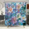 Charming Blue Flower Shower Curtain - Waterproof, Anti Mold,and Anti Dew Design, Creating A Fresh and Dreamy Bathroom Experience