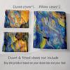 Swirling, Vibrant, Landscape. Bedding Duvet Cover Sets Duvet Covers Pillowcases Gifts (1 * Duvet Cover 2 * Pillowcases, Without Duvet Insert)