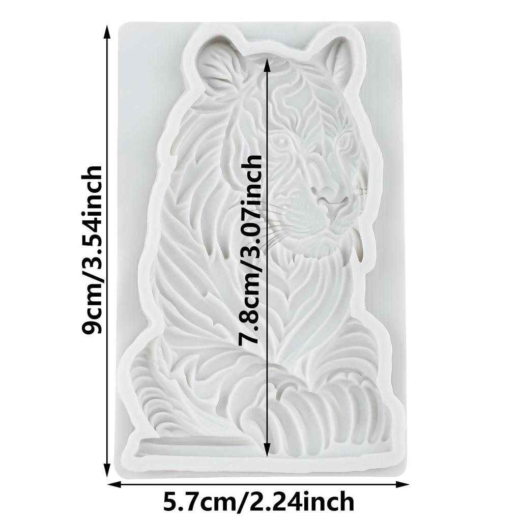 Tiger Silicone Mold Tiger Fondant Molds Cake Decorating Tools Cupcake Topper Candy Sugar Craft Gum Paste Polymer Clay