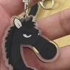 2Pcs Arm-Crossing Horse Keychain Acrylic Bag Charm Pendant Year of Horse 2026 Scratch-Resistant Key Ring Backpacks Accessories