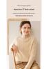 Women's Heavyweight Cashmere Jacquard Sweater - Thick Half-High Neck, Long Sleeve, Winter Knit Pullover