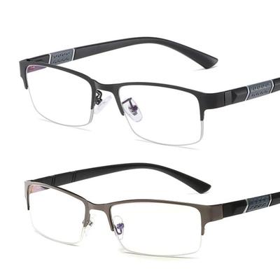 Half Frame Men Reading Glasses Classic Anti Radiation Presbyopia Eyewear HD Business Eyeglasses Diopters 0 To +4.0