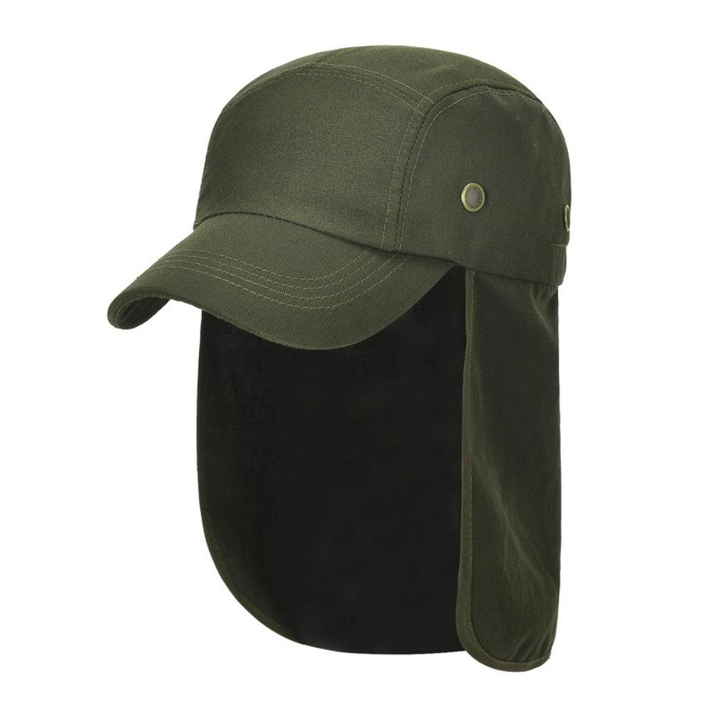 New Solid Couple Baseball Cap Breathable Casual Hip Hop Gorras with Neck Protection Shawl Retro Fishing Cap Outdoor Sports