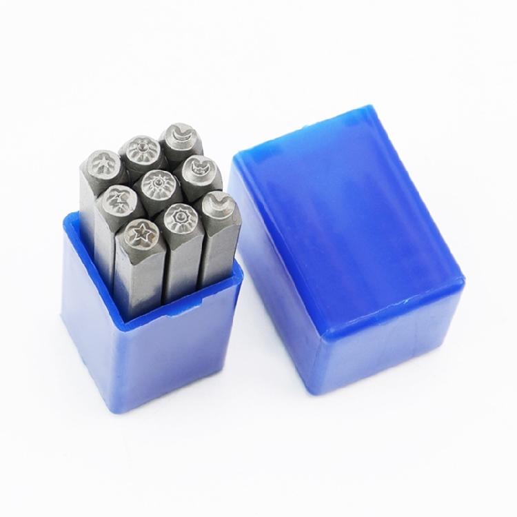 9PcsLeather Stamping Tool Moon Star Sun Punches Metal Handle Leather Stamper Embossing Tool For Leather Jewelry Crafting