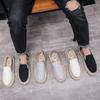 Men's Autumn Canvas Slip-Ons: Soft Sole Linen Casual Shoes