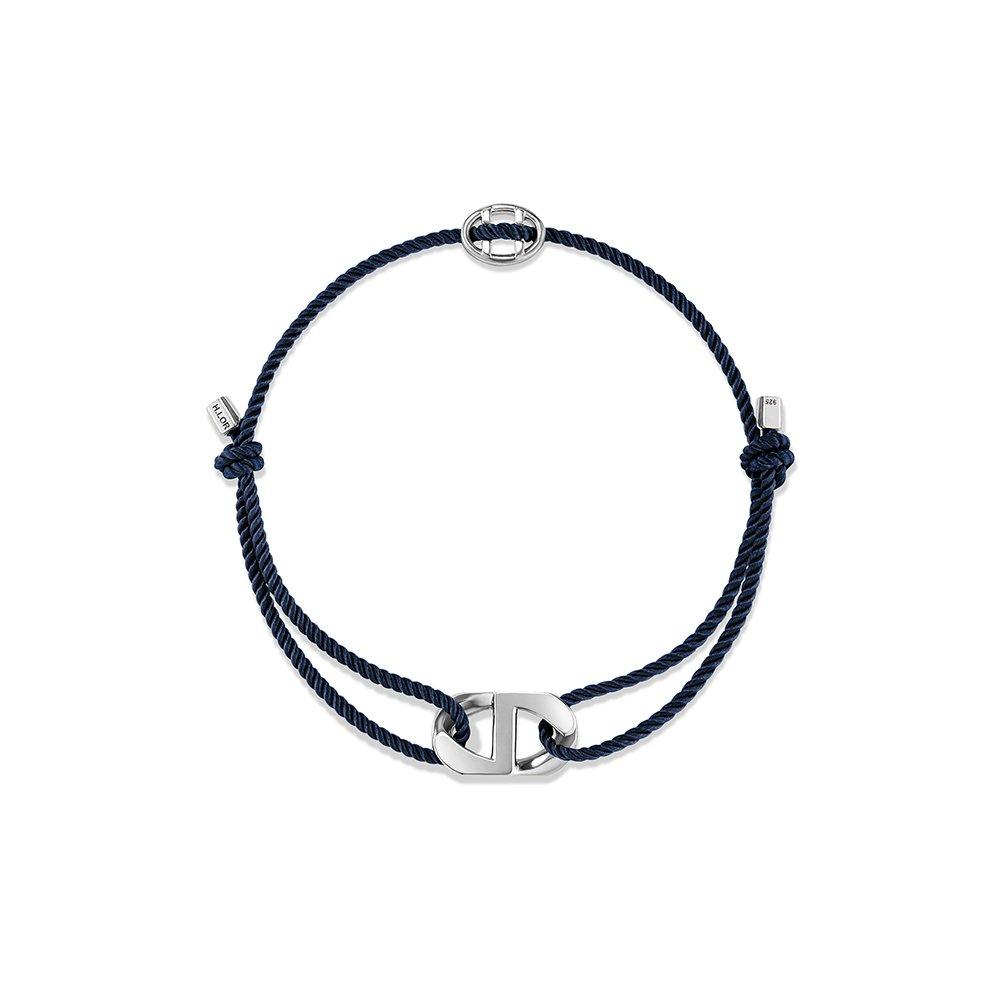 

Eritre Silver (W) Curve Emblem Strap Bracelet Navy Hl5B14523W9235