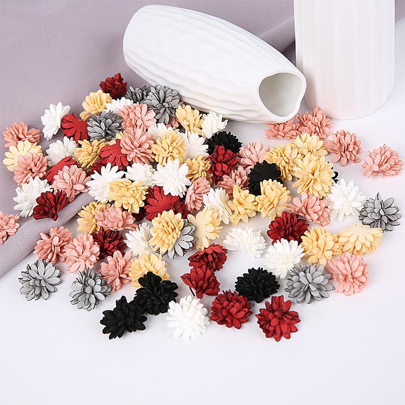 5/10/20Pcs 2.5cm Fabric Artificial Flower Heads for Wedding Home Garland Decor DIY Art Hair Accessories Wreath Fake Flowers