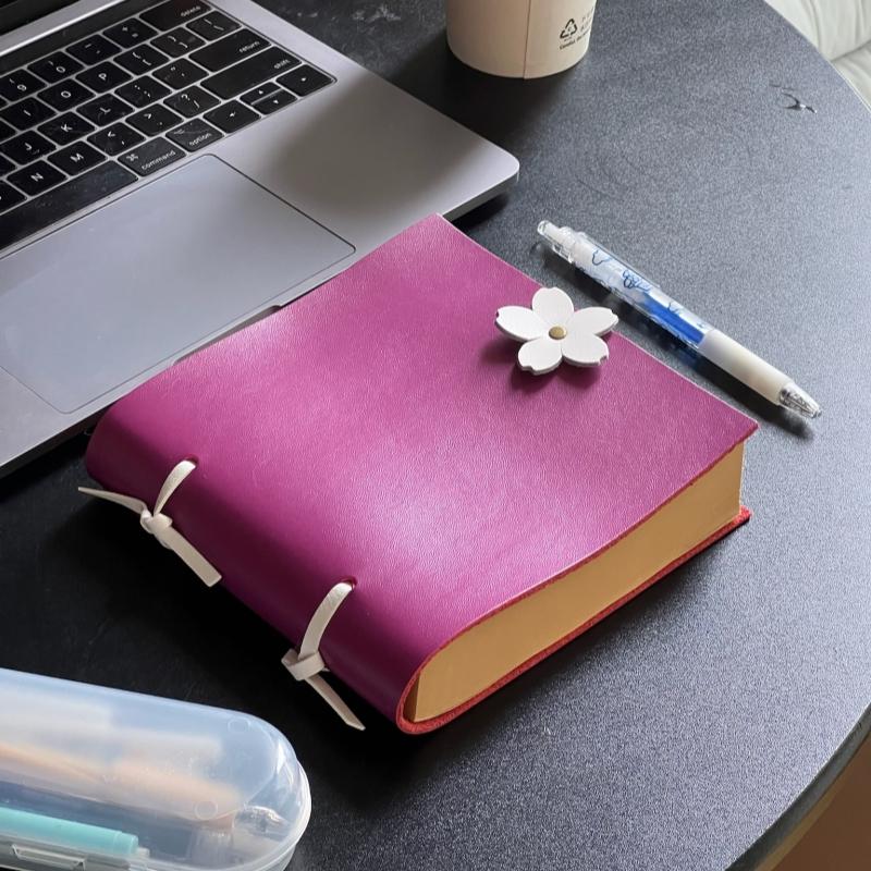 

Simple Color Leather Loose-leaf Notebook 120g Acid-free Paper for Sketching Office Diaries and Ledger Books