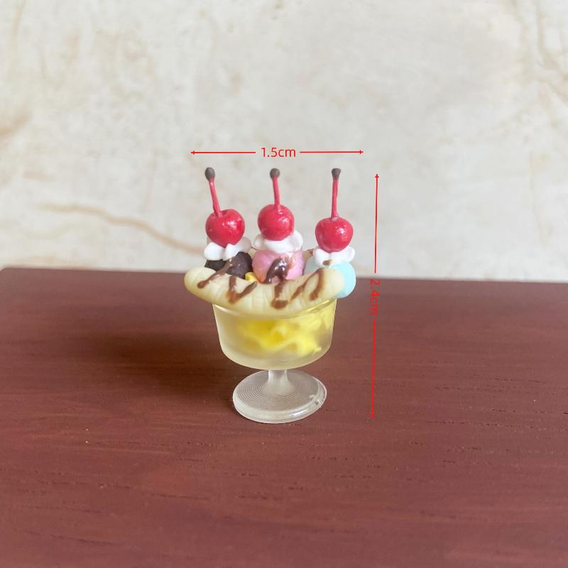 1шт 1:12 1:6 Мини-бананов для кукольного домика, стаканчик с мороженым Баффи, игрушечная кухня для детей, аксессуары