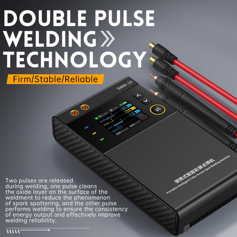 FNIRSI SWM-10 Saldatrice a Punti Portatile a Batteria Mini Saldatrice Fai-da-te Strumento di Saldatura per Pacco Batteria 18650 5000mAh Saldabile 0,25 mm