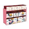 GINGER HOME – Children's Toy Organizer, 9 Fabric Bins, MDF/steel, Super Girl Motif, 92×30×60 Cm