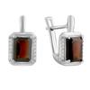 Silberohrringe mit natürlichem Granat 3,7 ct (2090892)