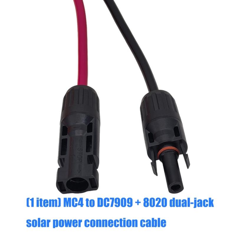 Solar Panel to DC8mm Adapter Cable Connector to DC7909 8020 Male Solar Power Cable for Solar Panel Devices