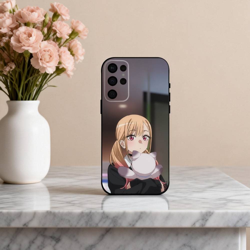 M-Marin K-Kitagawa My Dress Up D-Darling Phone Case For Samsung S25,24,23,22,30,21,10,9,Ultra,Plus,Lite,FE,4,5 G Soft Black Case