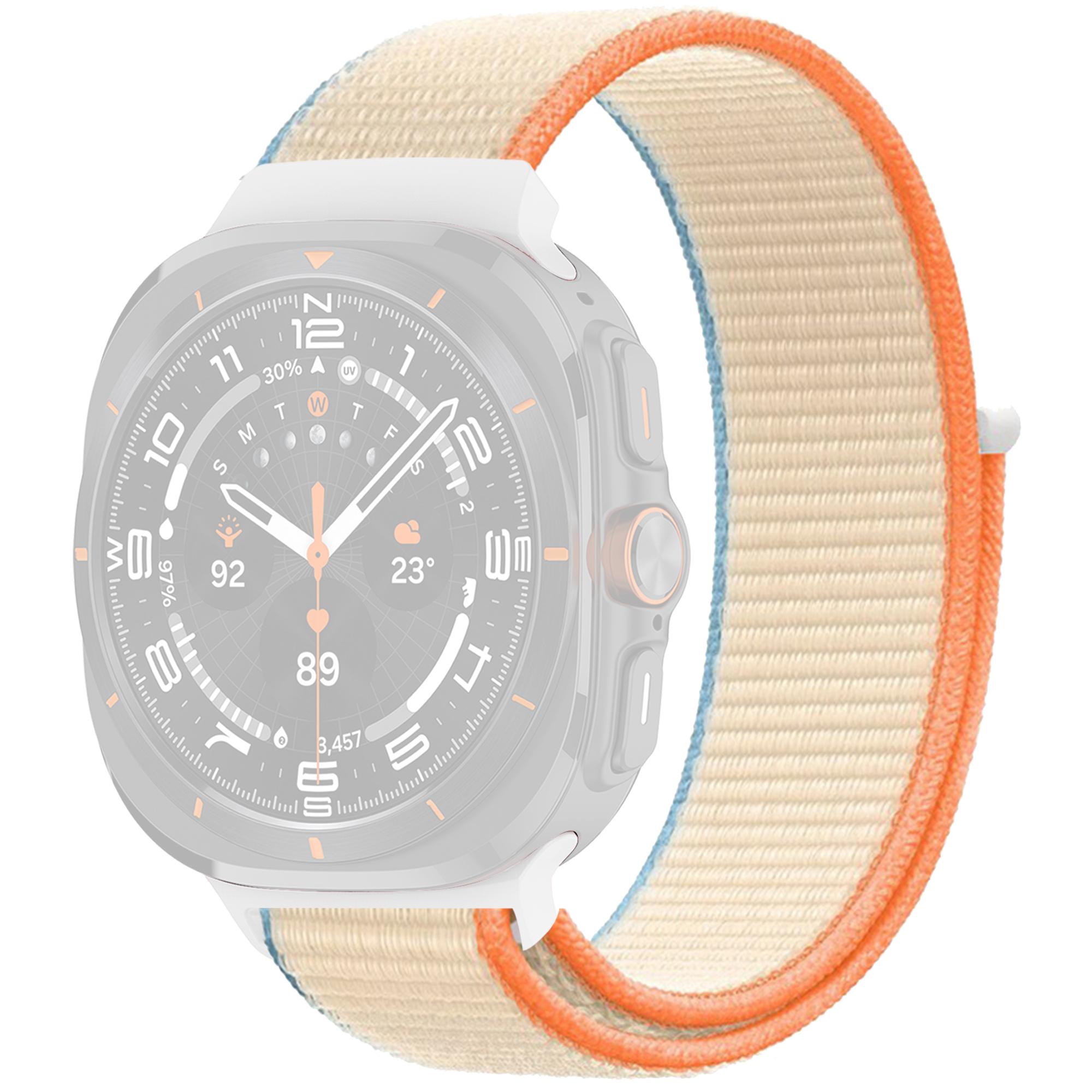 

For Samsung Galaxy Watch Ultra 47mm Nylon Replacement Watch Band Magic Tape Loop Strap Style M