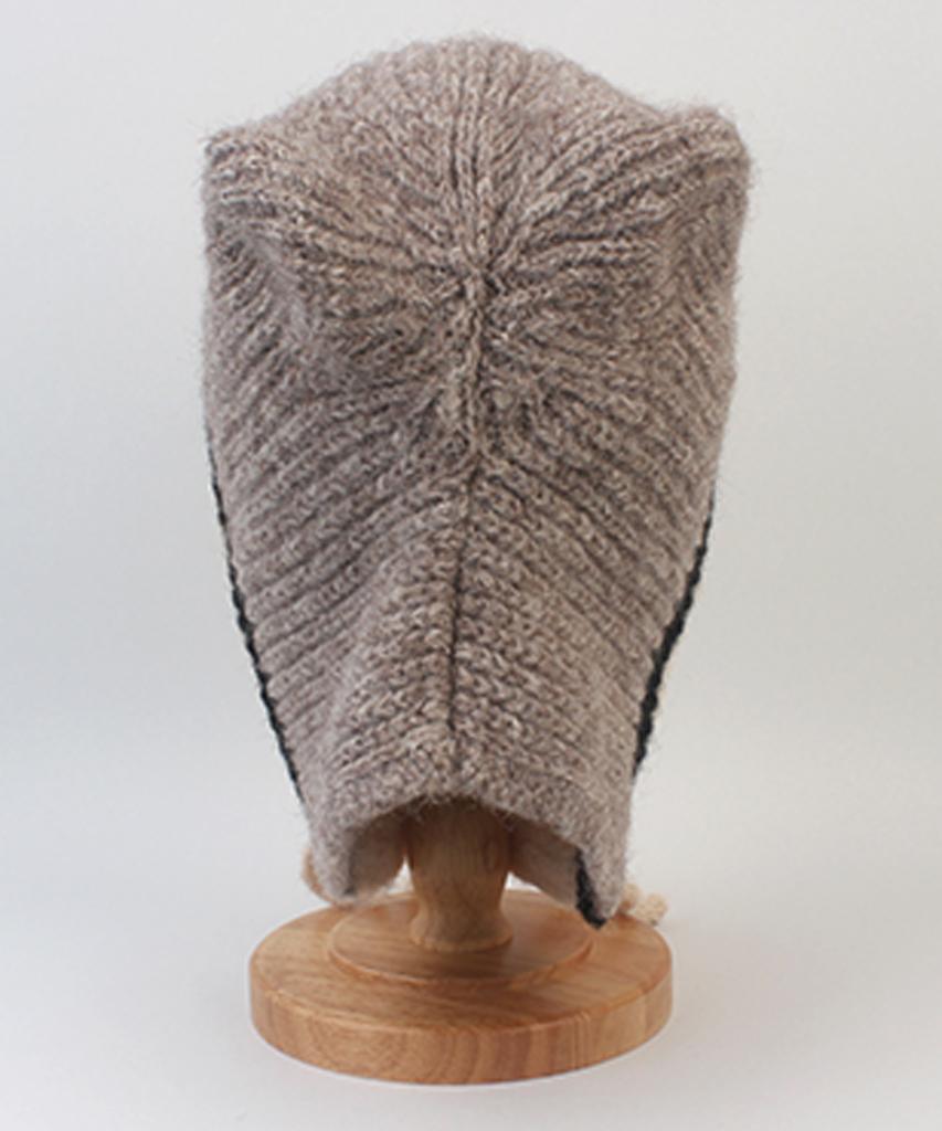 Yunibeosyeolkemiseuteuli Wool Twotone Cat Gray Earflap Hat