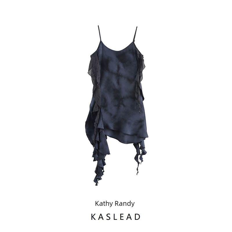 Kaslead New Arrival Women's Fashion Style Sleeveless Sling Elegant Short Dress 5063862