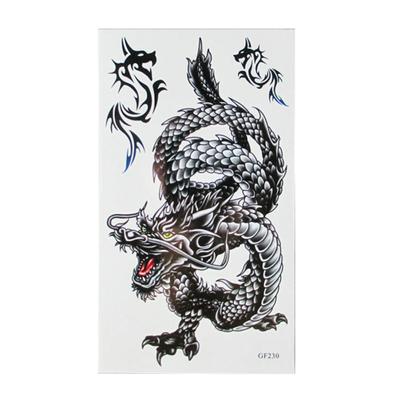 Tatuagens temporárias descartáveis de dragão, tatuagens removíveis à prova d'água, tatuagens transferíveis para o corpo, arte, adesivo de tatuagem temporária, decalque