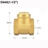 1/2" 3/4" 1" 1-1/4" 1-1/2" 2" Swing Check Valve BSP One Way Valve Durable Brass Check Valve