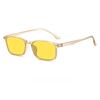 Square Frame Night Vision Glasses Unisex Ultra-Lightweight Comfort Gaming Eyewear for PC Gaming Anti-Blue Light Protection