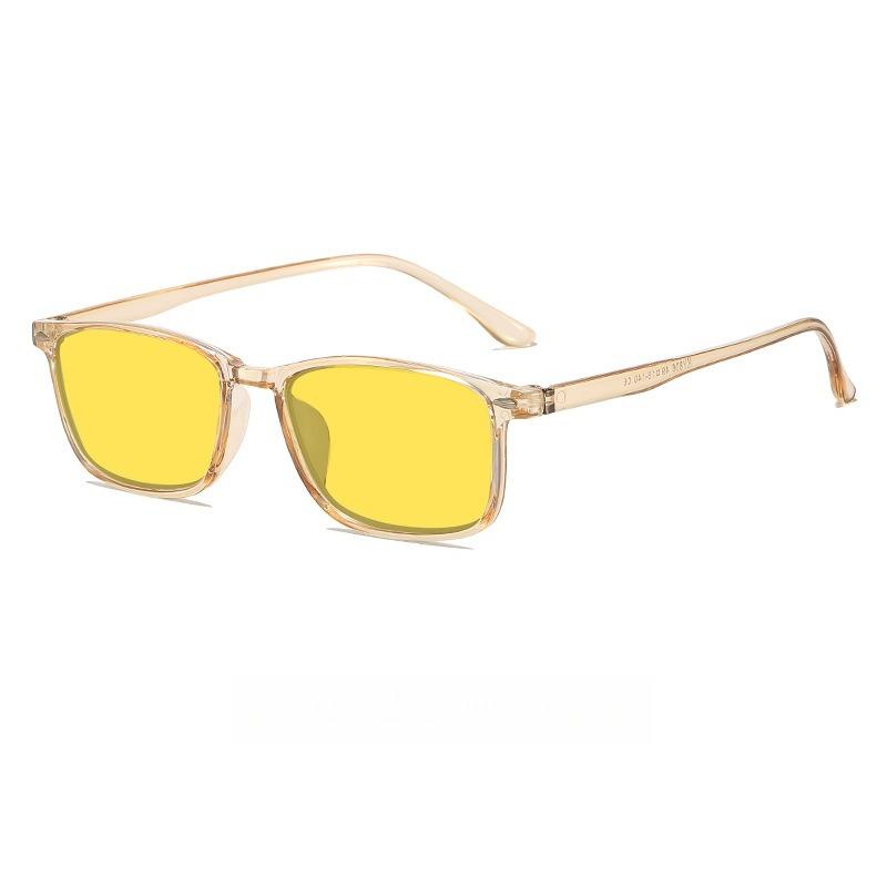 Square Frame Night Vision Glasses Unisex Ultra-Lightweight Comfort Gaming Eyewear for PC Gaming Anti-Blue Light Protection