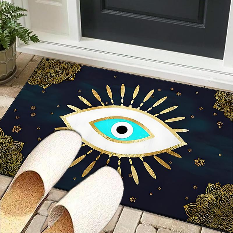 The Turkish Evil Eye Office Rug Chair Mat, Entryway Carpet, Suitable for Front Door, Bedroom, Living Room, Desk, Holiday Gift