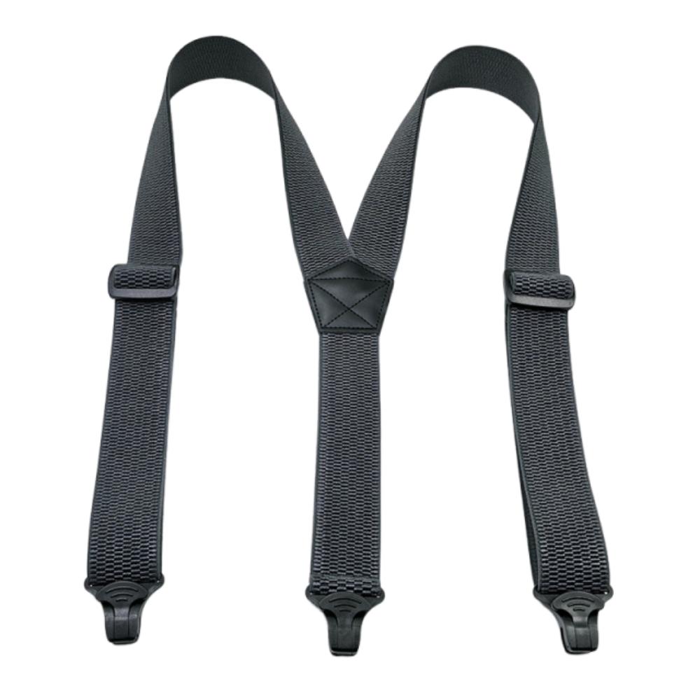 3.8cm Wide Work Suspenders with 3 Gripper Clasps Elastic Pants Braces  Business