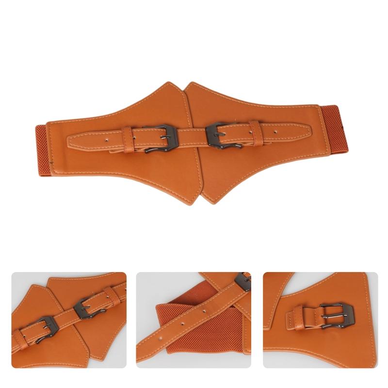 Corset PU Leather Cummerbunds Strap Belts for Women Banquet Elastic Tight High Waist Slimming Body Shaping Girdle Belt