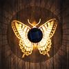 Solar Lantern Outdoor Garden Light Metal Cylinder with Insect Pattern Cutout Waterproof Decorative Yard Lighting for Patio Pathway Lawn Tabletop