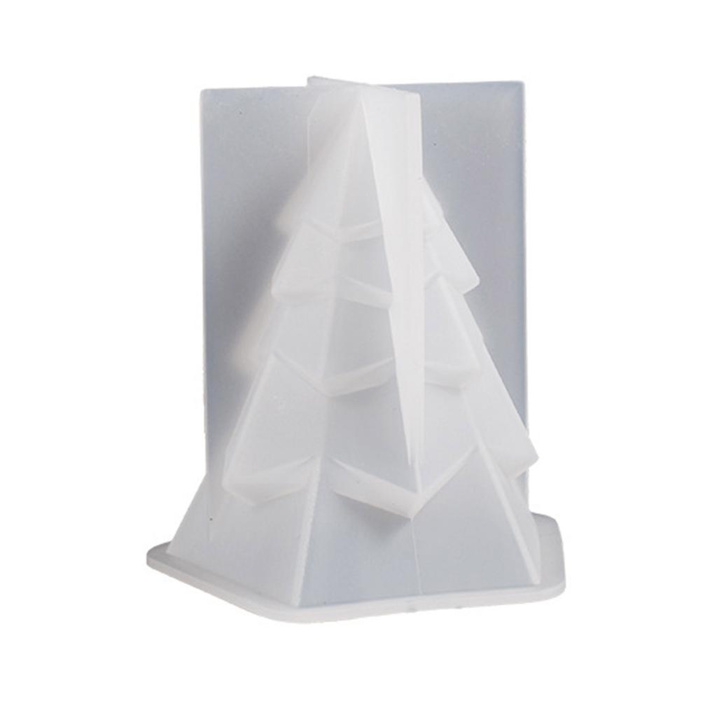 Christmas Tree Silicone Molds Durable Scented Candle Resin Mold Christmas Ornament Mold DIY Light Craft Home Decorations