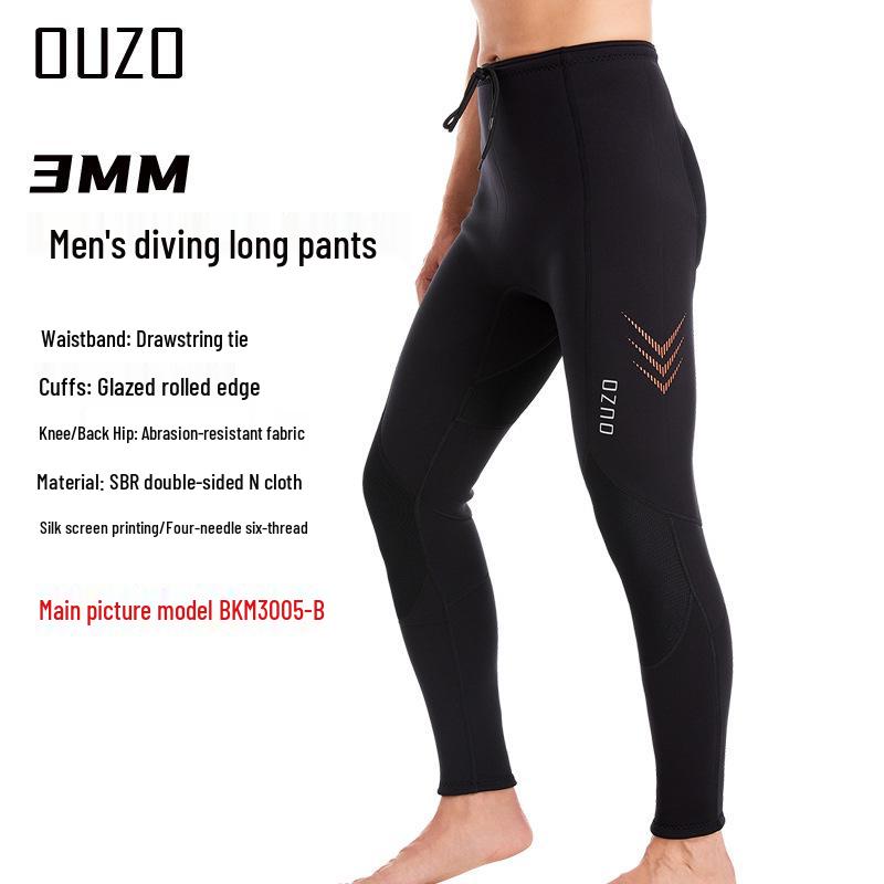 OUZO 3mm Unisex Two-Piece Wetsuit for Diving, Snorkeling, Surfing, and Winter Swimming – Cold Protection and Warmth Top and Pants.