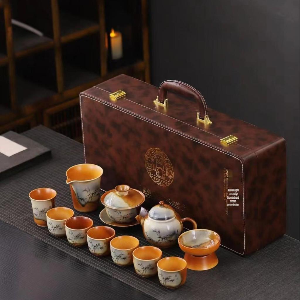 Qingshui Keramik-Teetasse aus Holzfeuer: Retro Glasierte Kung Fu Teetasse