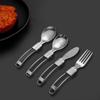 Picnic Travel Tableware Utensils Camping Stainless Steel Cutlery Fork Spoon Spork