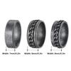 Trendy Stainless Steel & Titanium Silver Ring Set