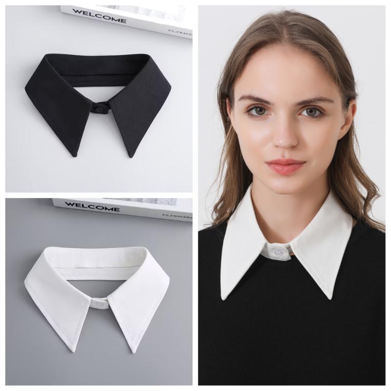 Detachable Shirt Collar for Women Blouse Fake Collar Removable False Layer Stylish Collared Sweater Office Wear