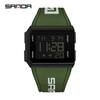 Sanda Sport Luminous Waterproof Casual Wristwatch for Students - Versatile Unisex Digital Timepiece