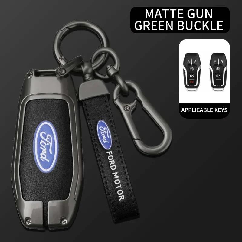 

New 2026 Car Sticker 2025 Hot Zinc Alloy Car Remote Key Case Cover For Ford Fusion Mondeo Mustang F-150 Explorer Edge 2015 2016