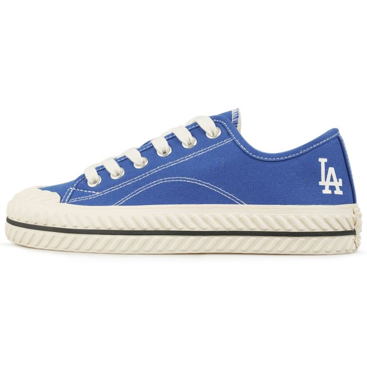 MLB Playball Woven Classic Non-Slip Durable Lightweight Low-Top Canvas Shoes Unisex Sneakers Blue White 32SHP1111-07U