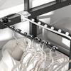 Wall Mount Clothes Hanger Dormitory Bedside Clothes Drying Rack Window Space Saving Closet Organizer For Bedroom Clothing Stores