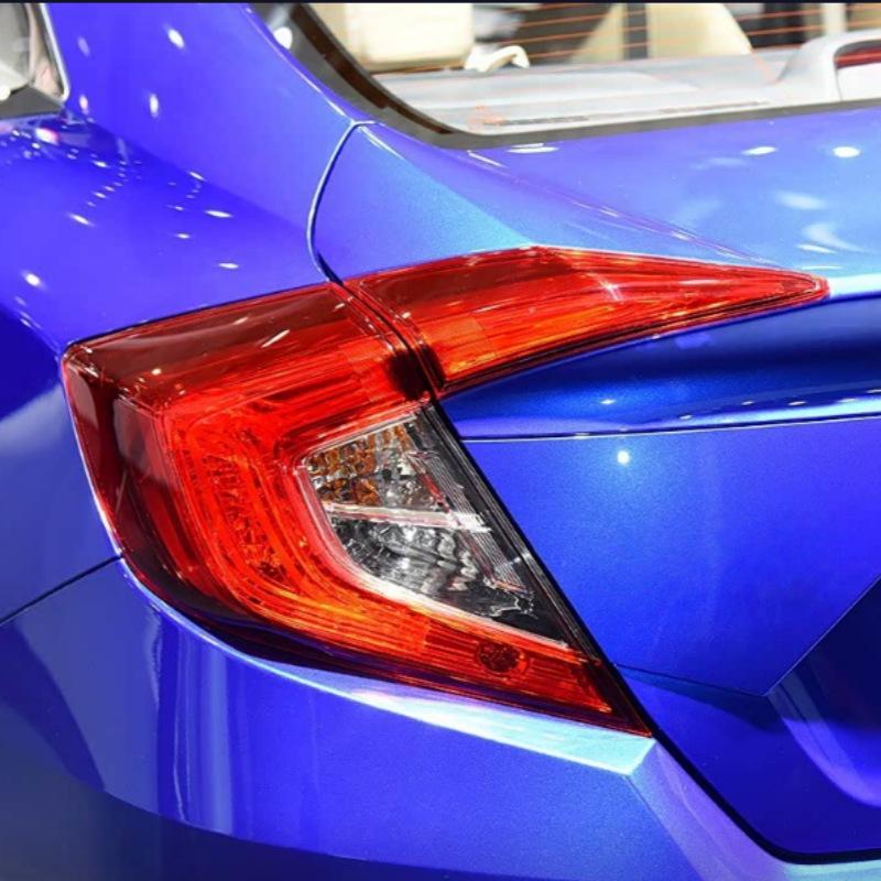 Adatto per Honda Civic 10ª Generazione 2016-2020 Copertura Fanale Posteriore Trasparente Rossa