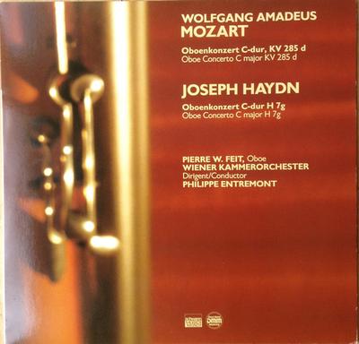 LP Record MOZART JOSEPH HAYDN PIERRE W. FEI Oboenkonzert Cdur Kv 285 D Oboe VMS2116 SCHWANN MUSICA 1986 Germany Classical Used