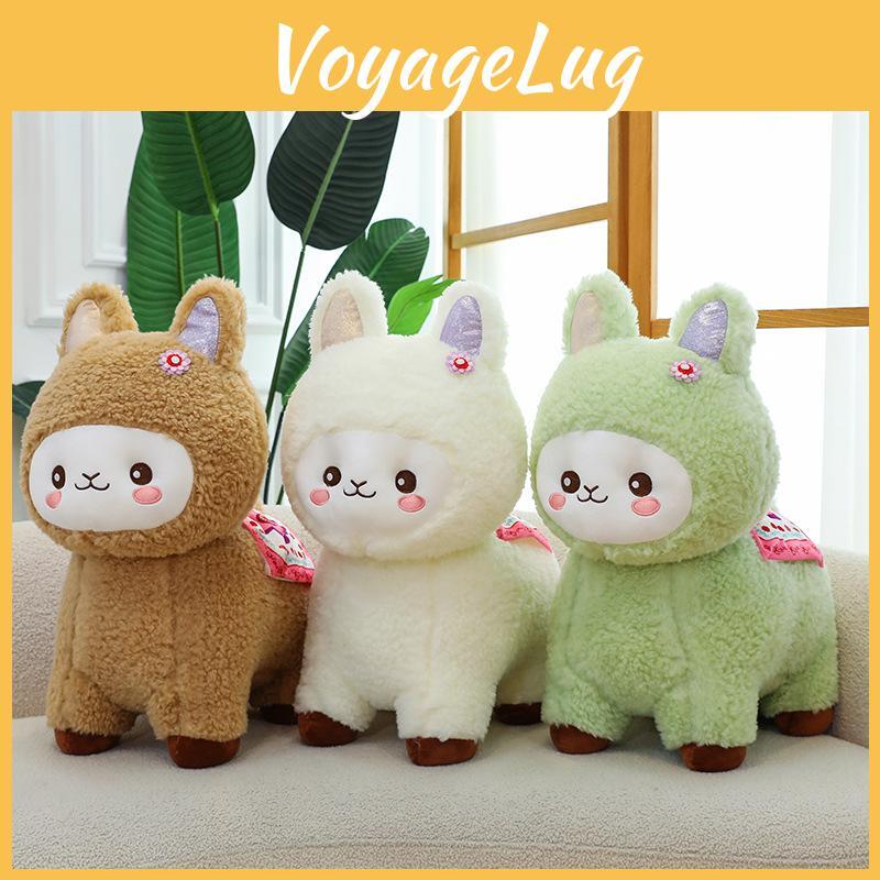 Alpaca Adorable Plump Plush Toy Companion Floral Pattern Kid Doll Gift Birthday